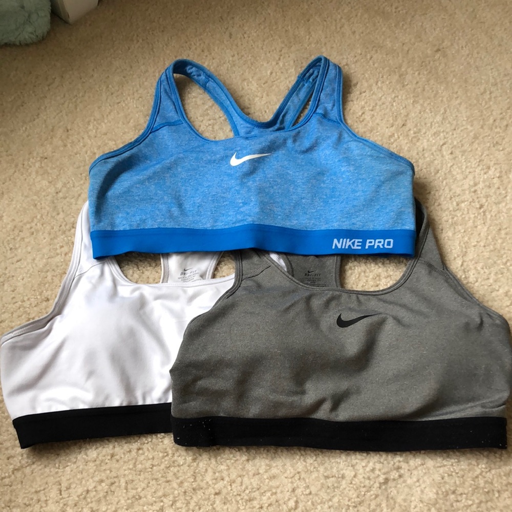 Set of 3 Nike pro bras